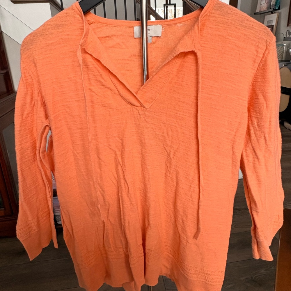 LOFT Vibrant Orange Blouse